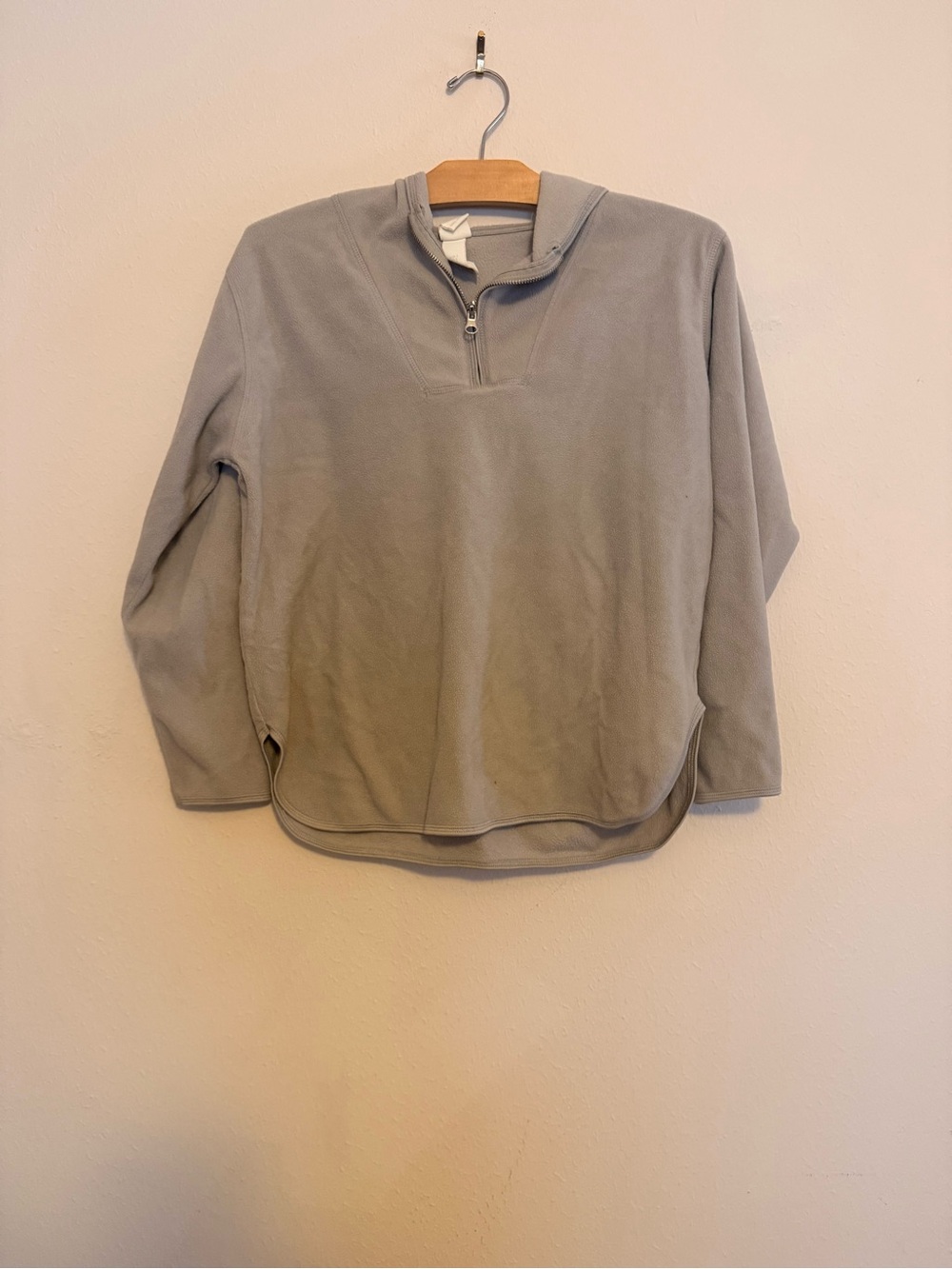 H&M Light Gray Half-Zip Pullover Sweatshirt